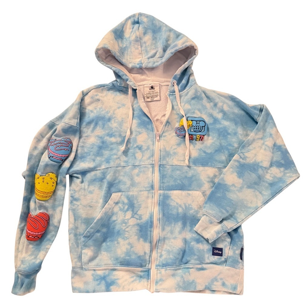 Disney Blue and White Tie-Dye Kids Hoodie